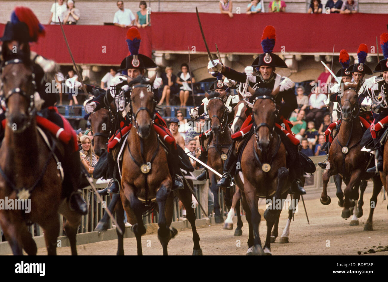 Rennen der Palio in Siena, Toskana Italien Stockfoto