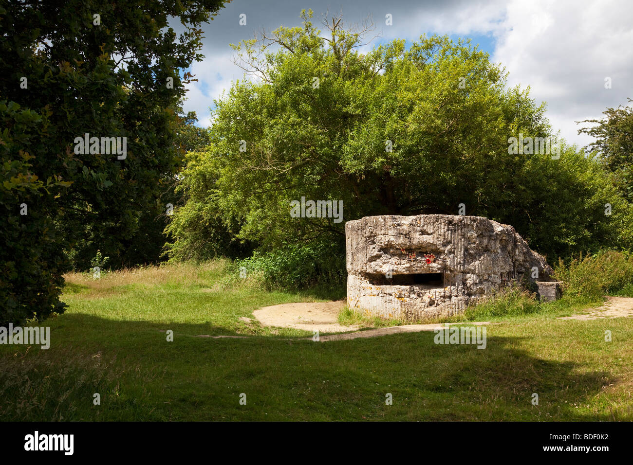 WW1 Beton Bunker in der Nähe von Passchendaele Flandern Belgien Europa Stockfoto