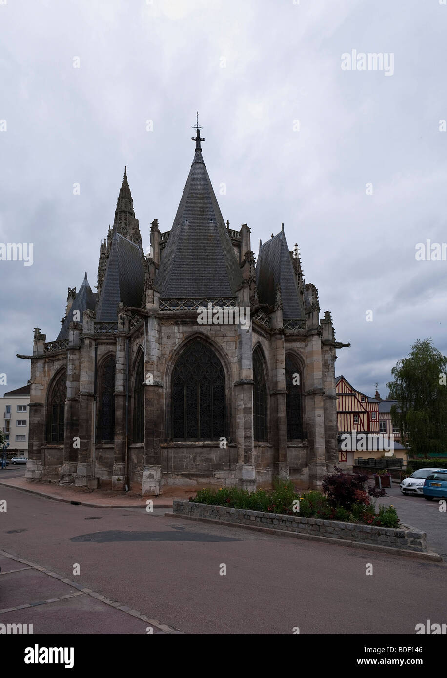 Normandie gotische Kirche in Caudebec-En-Caux Ostende Stockfoto