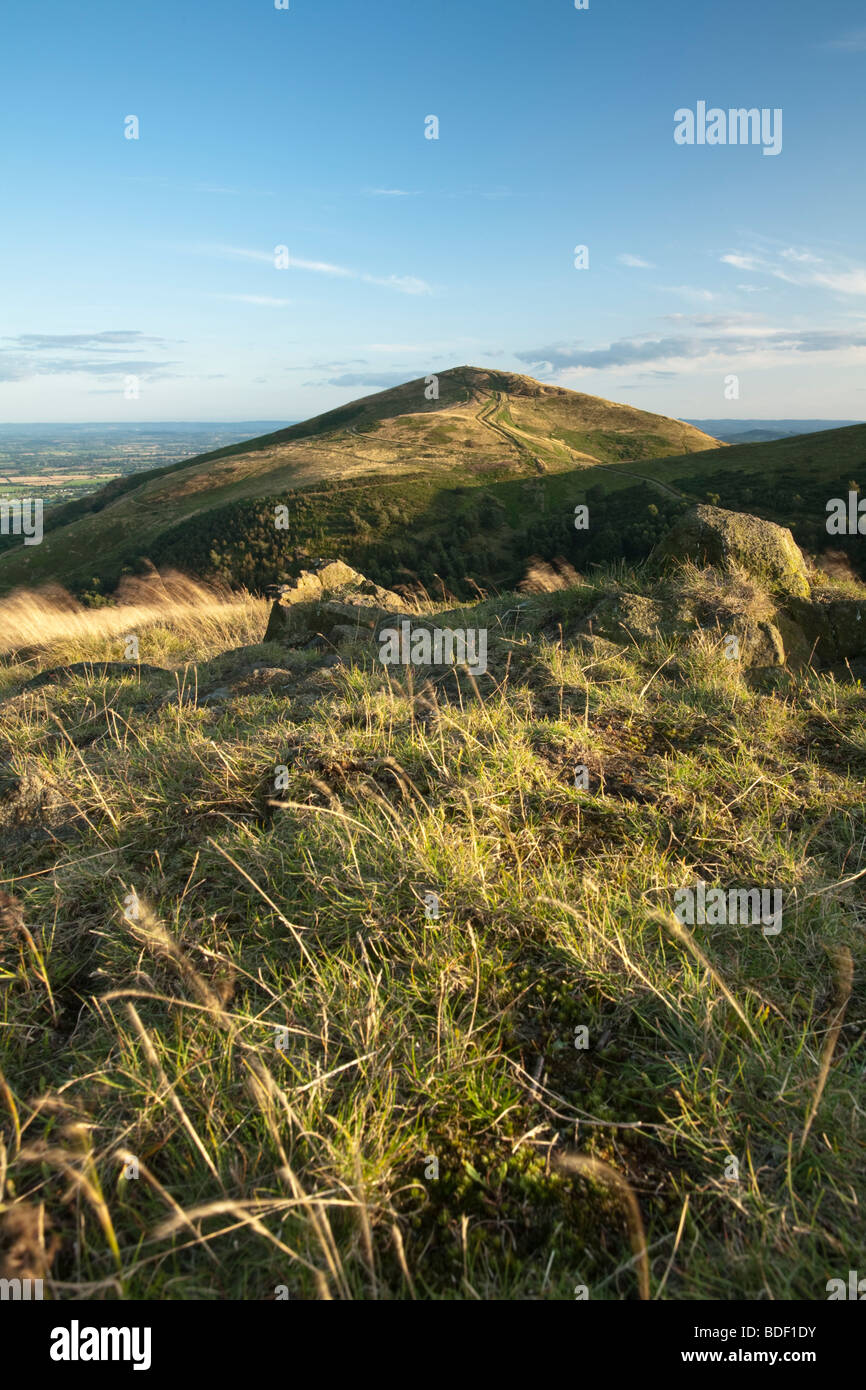 Ansicht von Worcestershire Leuchtturm aus North Hill, der Malverns, Worcestershire, Uk Stockfoto