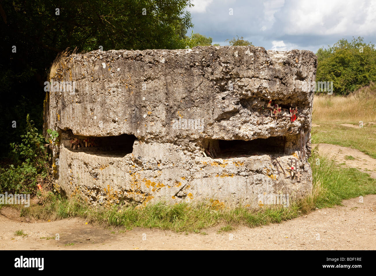 WW1 Beton Bunker in der Nähe von Passchendaele Flandern Belgien Europa Stockfoto