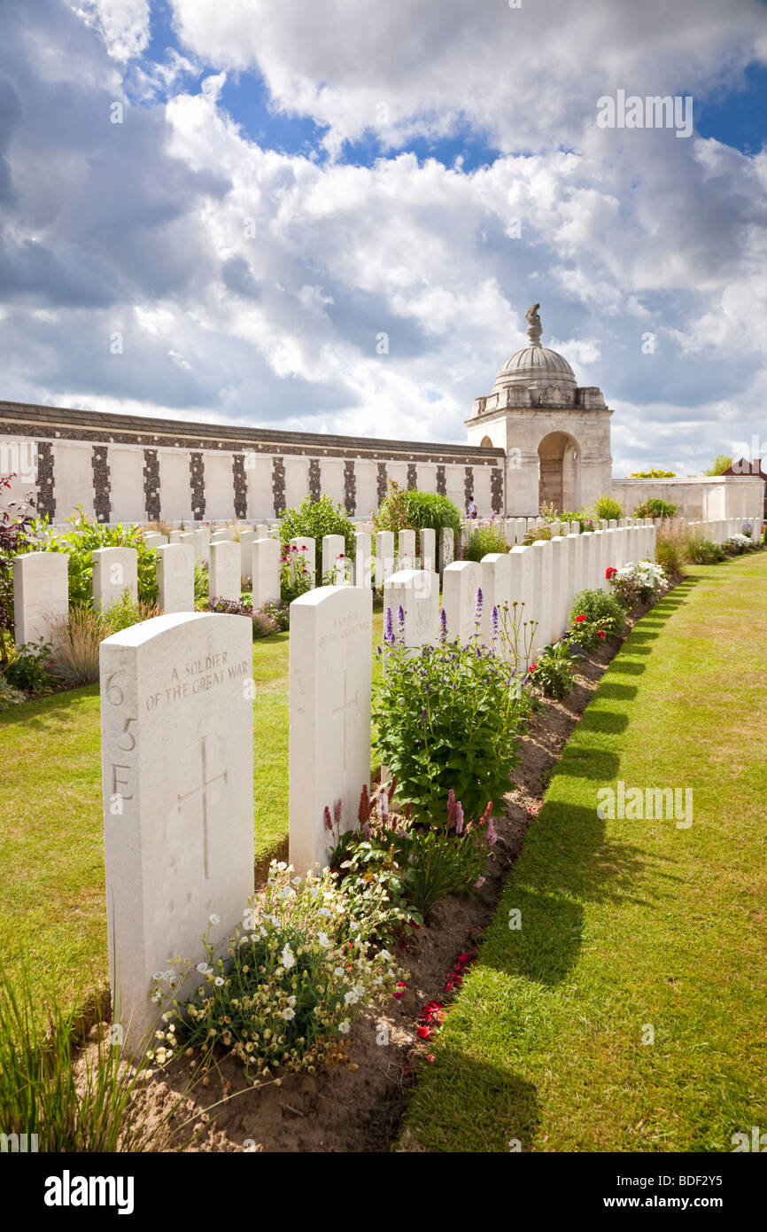 Tyne Cot WW1 Commonwealth Soldatenfriedhof Passchendaele Flandern Belgien Europa Stockfoto