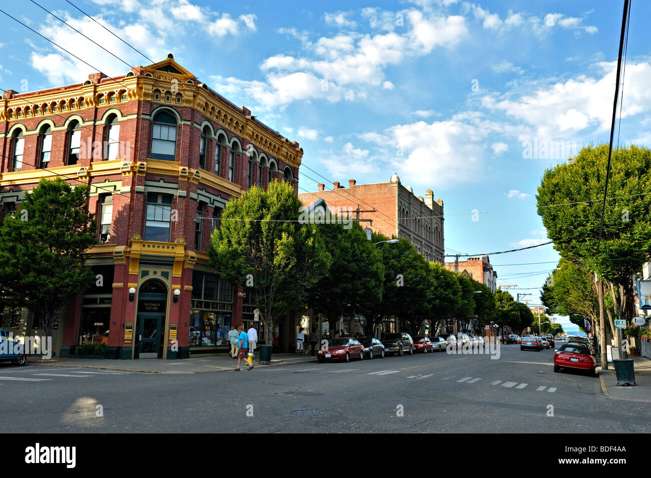 Marktstraße in Port Townsend. Washington, USA Stockfoto