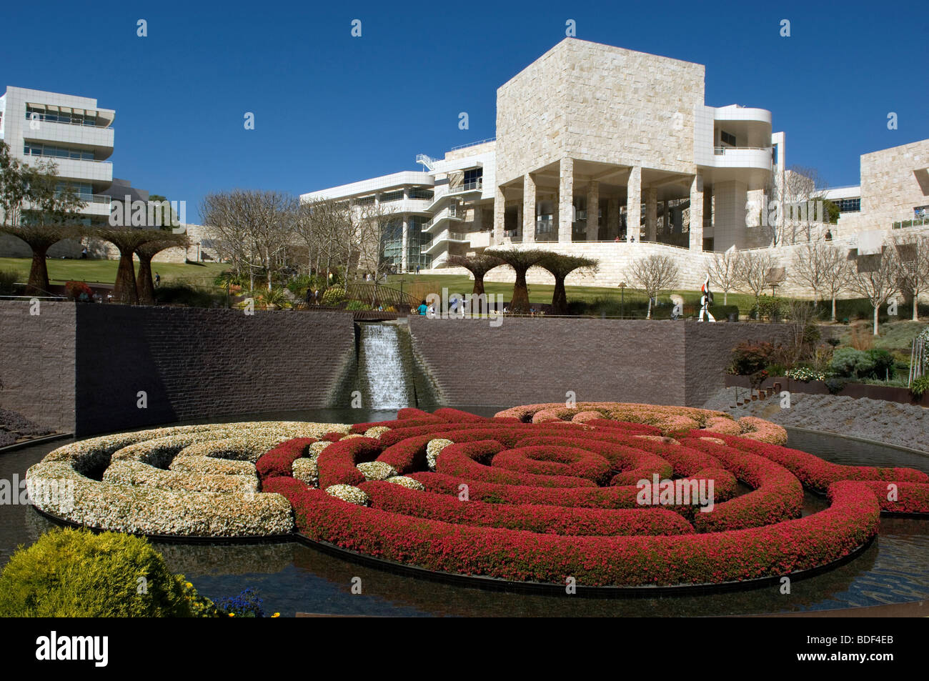 Garten am Getty Center for the Arts Stockfoto