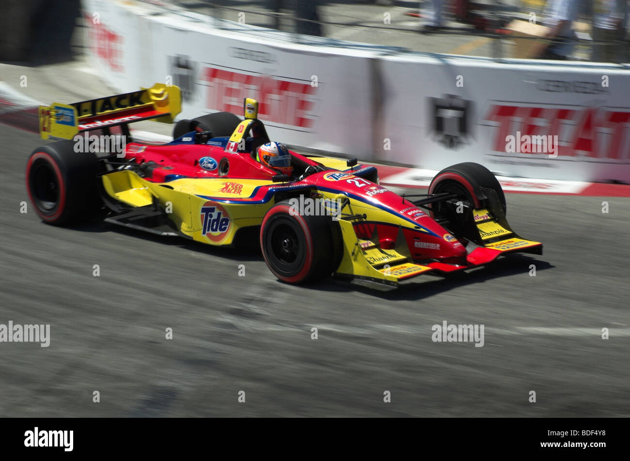 Renn-Action auf der Long Beach Grand Prix, Long Beach, Kalifornien, USA Stockfoto