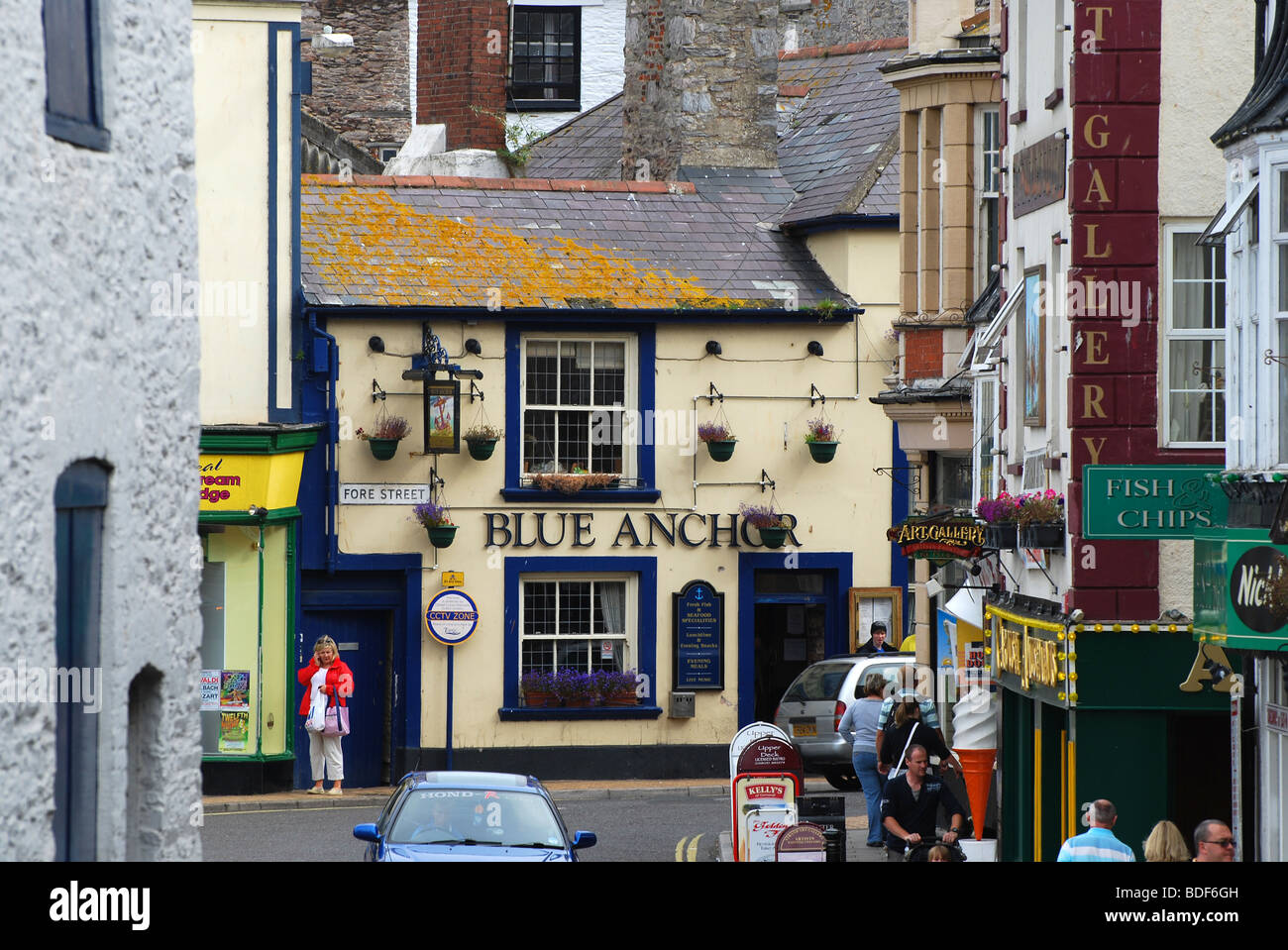 Blauer Anker öffentlichen Haus Brixham Devon Nr. 2759 Stockfoto