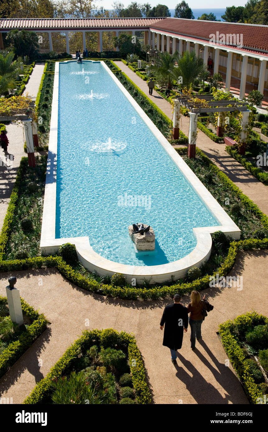 Die Getty Villa in Malibu Stockfoto