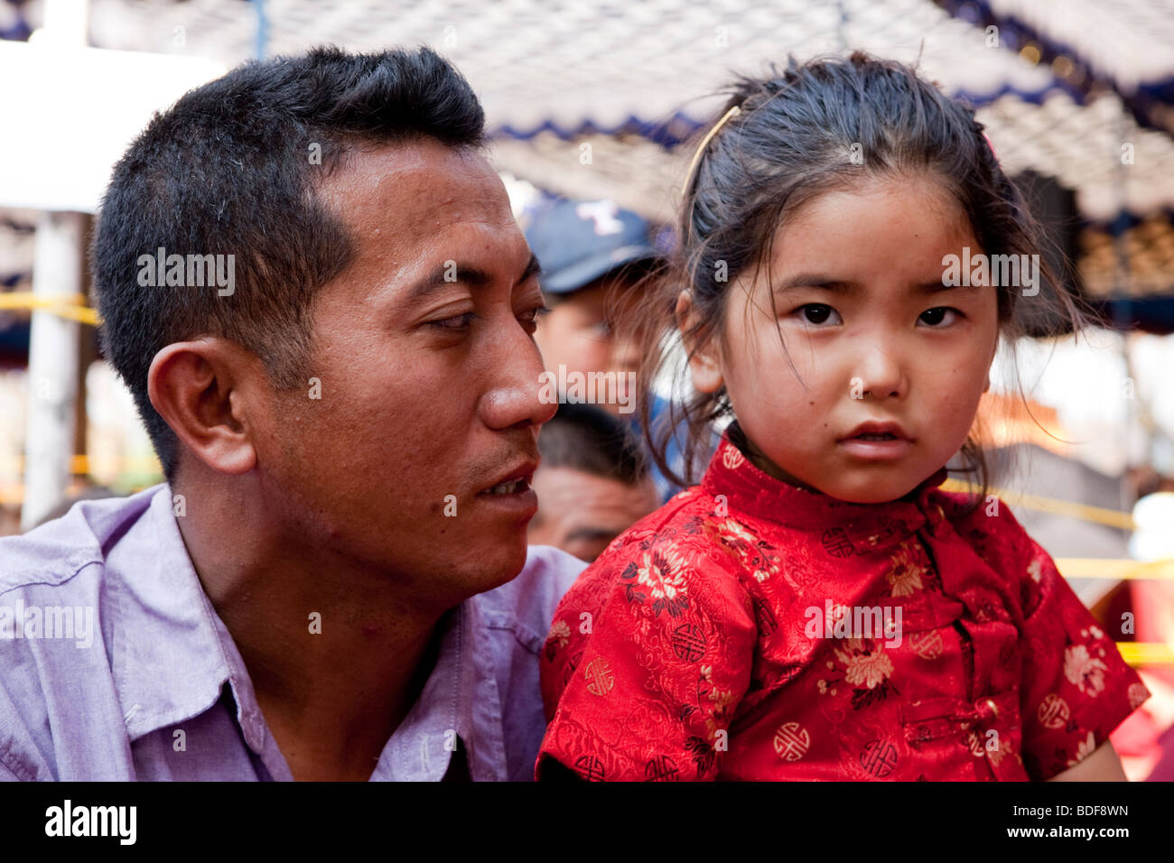 Tibetische Flüchtlinge in Bylakuppe Karnataka Indien Stockfoto