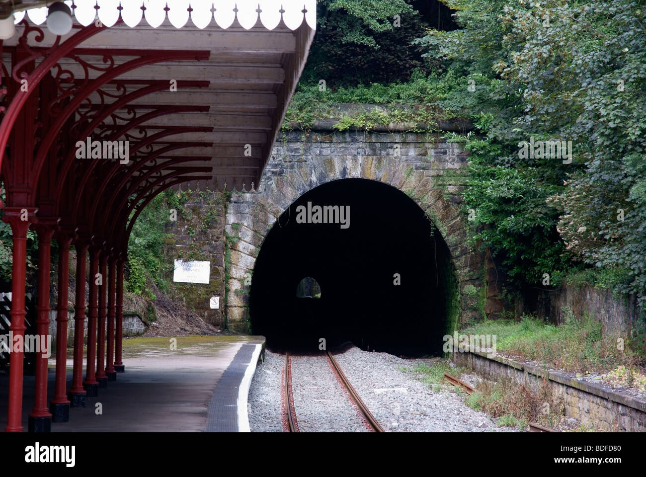 Willersley Tunnel Süd Portal in Cromford Station Stockfoto