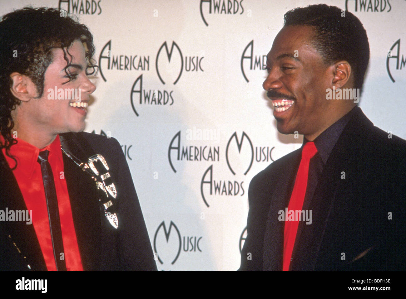 MICHAEL JACKSON mit Eddie Murphy Stockfoto