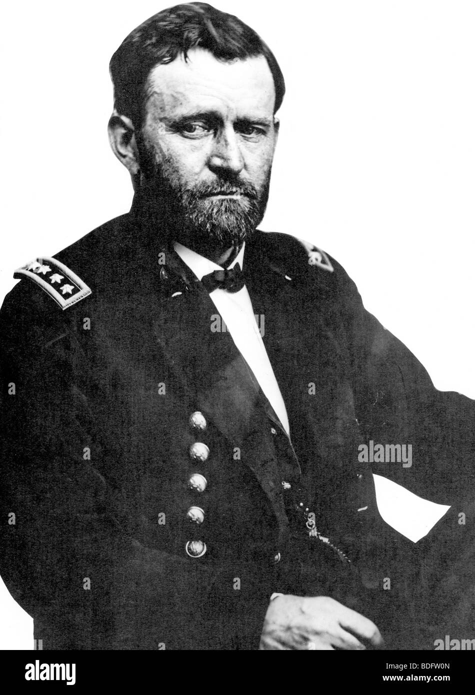 ULYSSES SIMPSOPN GRANT - 18. Präsident der USA fotografiert hier als General während des Bürgerkrieges Stockfoto