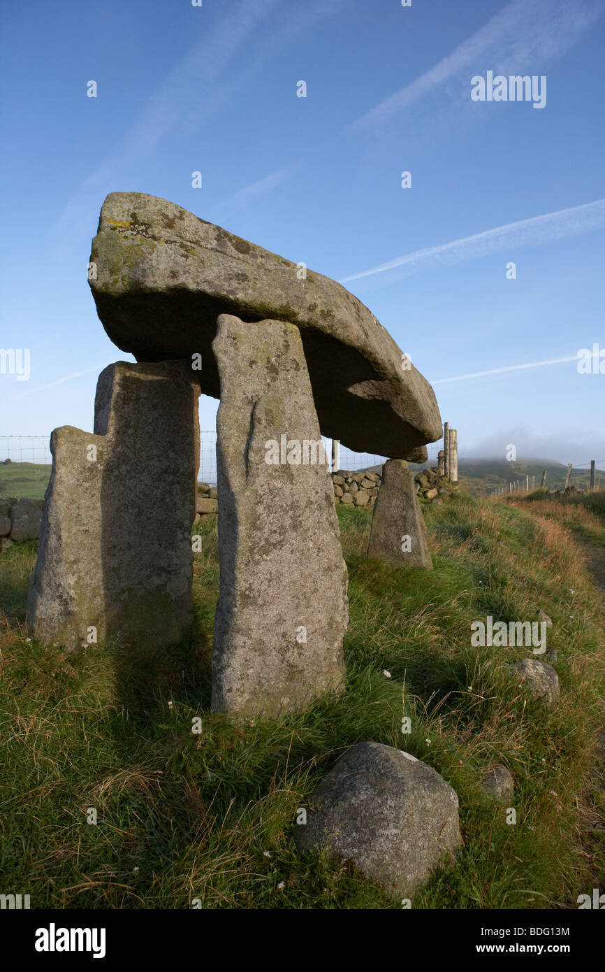 Legananny Dolmen Portal Grab antike historische Monument Grafschaft unten Nordirland Vereinigtes Königreich Stockfoto