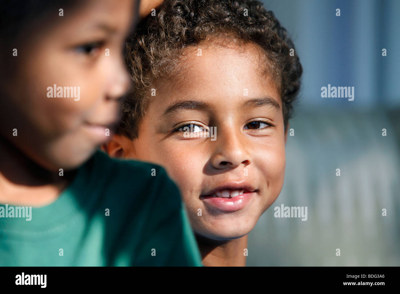 8 Jahre alten Jungen Stockfoto
