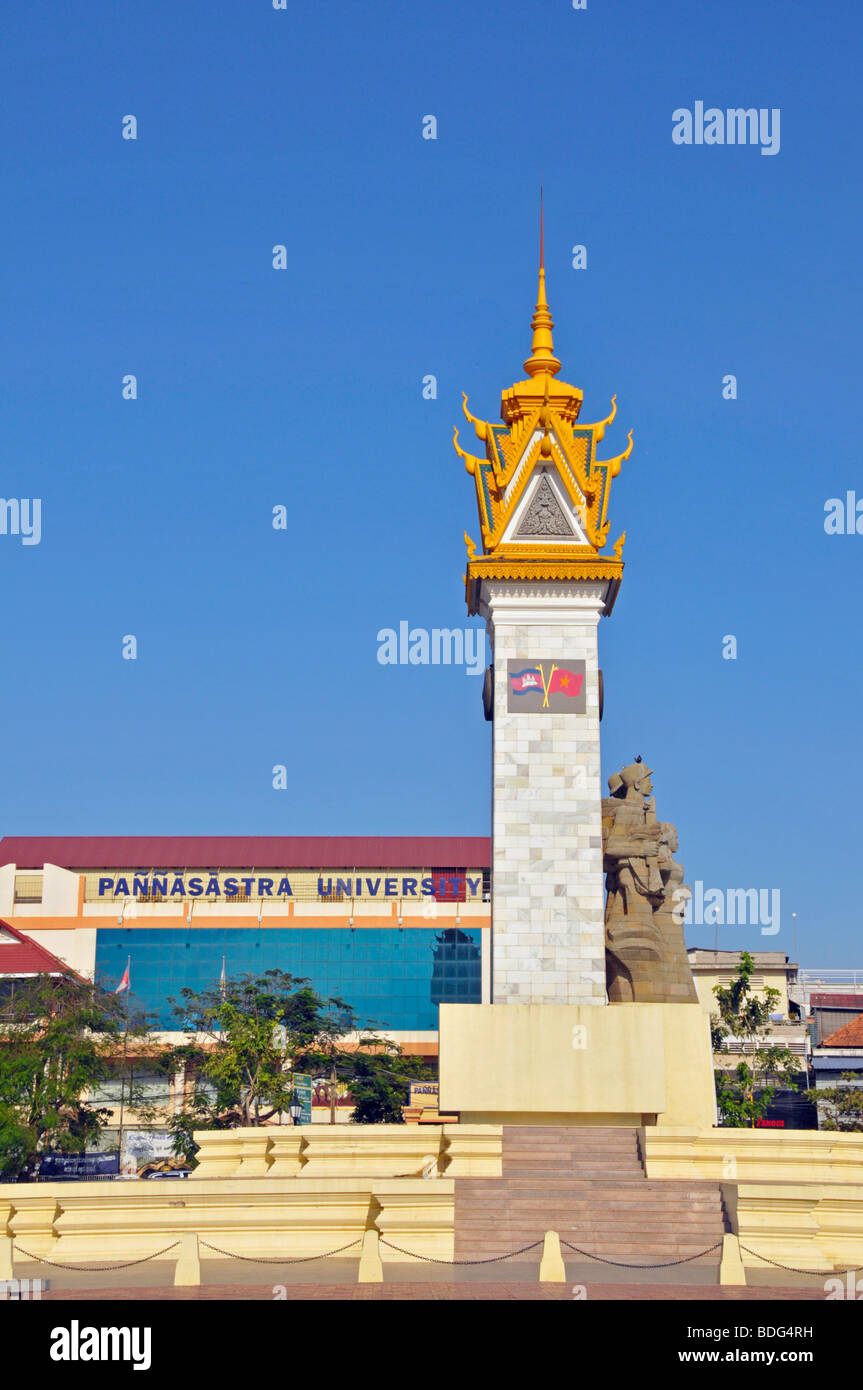 Kambodschanisch-vietnamesische Freundschaft Denkmal, Phnom Penh, Kambodscha, Asien Stockfoto