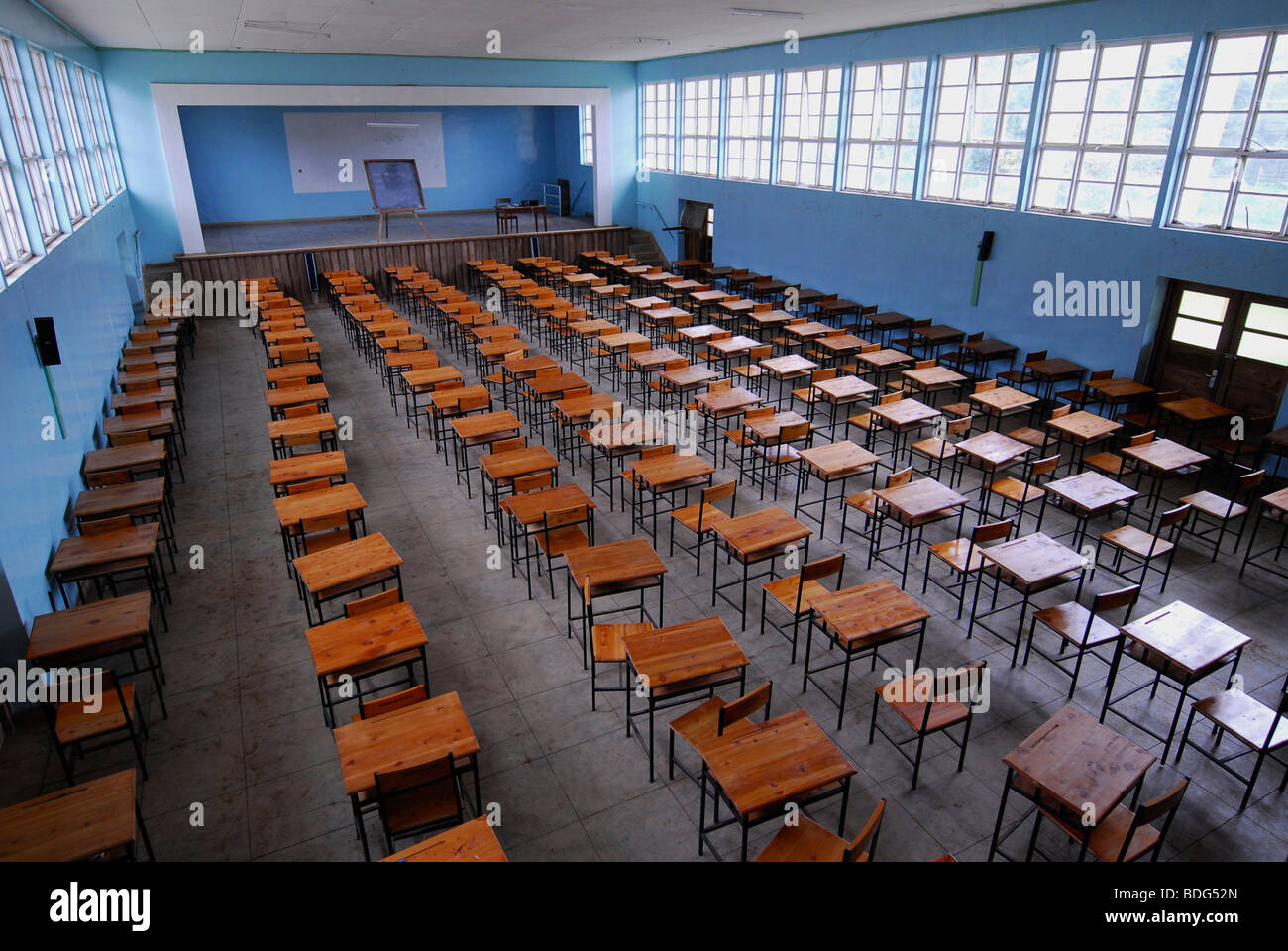 Aula des Magamba Secondary School, Lushoto, Tansania, Afrika Stockfoto