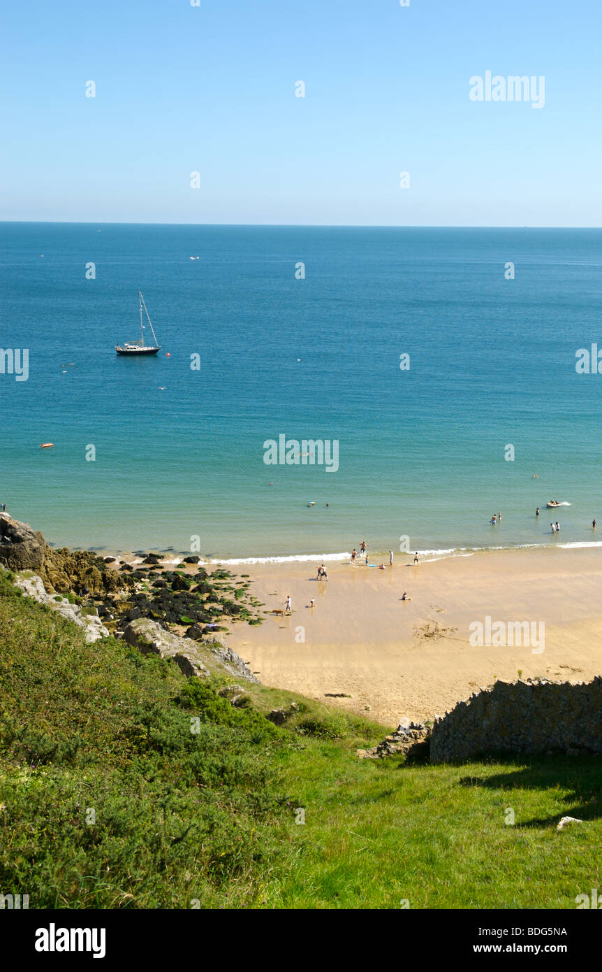 Barafundle Bay, Pembrokeshire, Wales Stockfoto