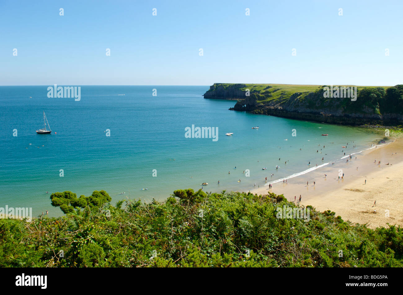 Barafundle Bay, Pembrokeshire, Wales Stockfoto