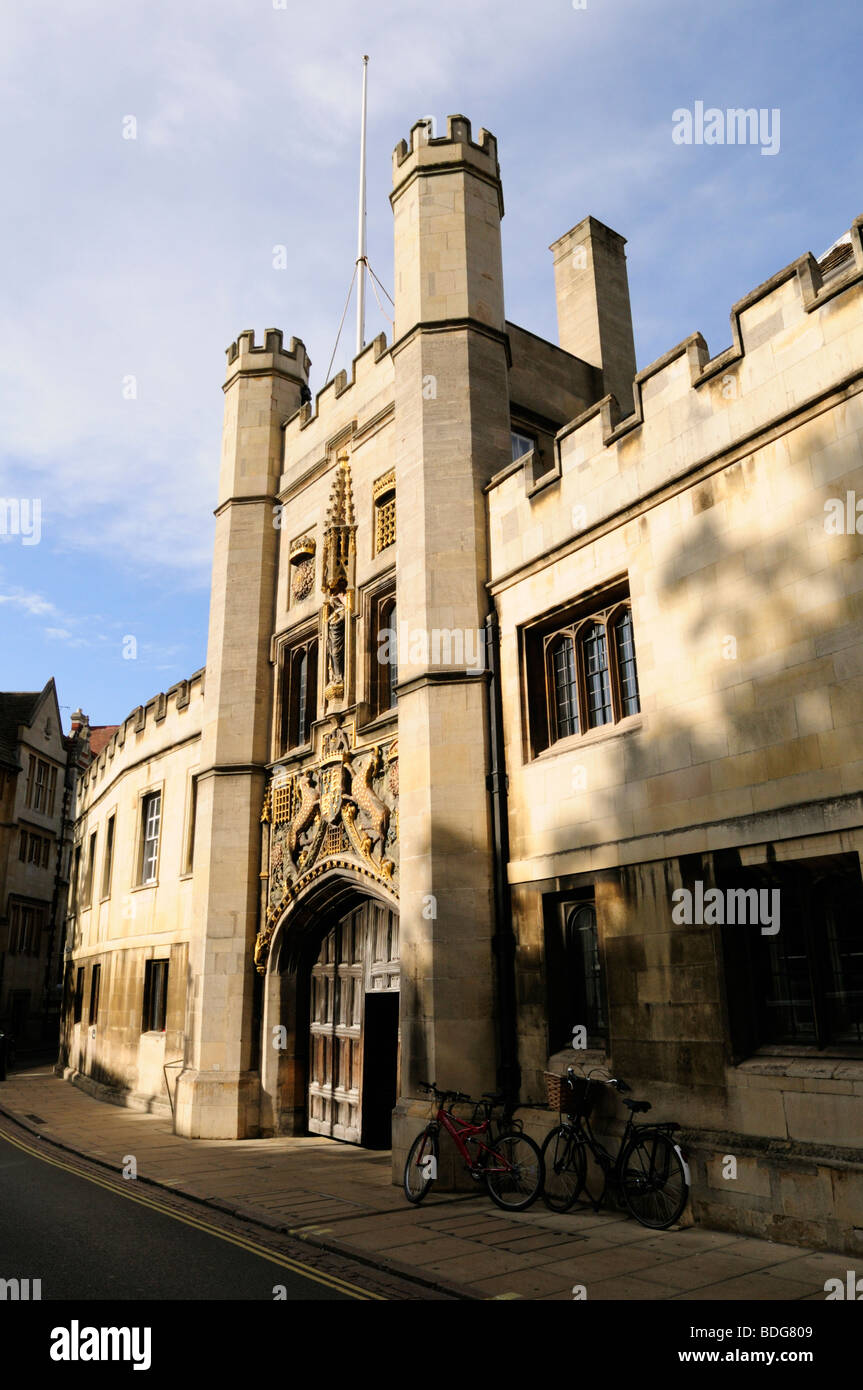 Das große Tor an Christs College Cambridge England UK Stockfoto