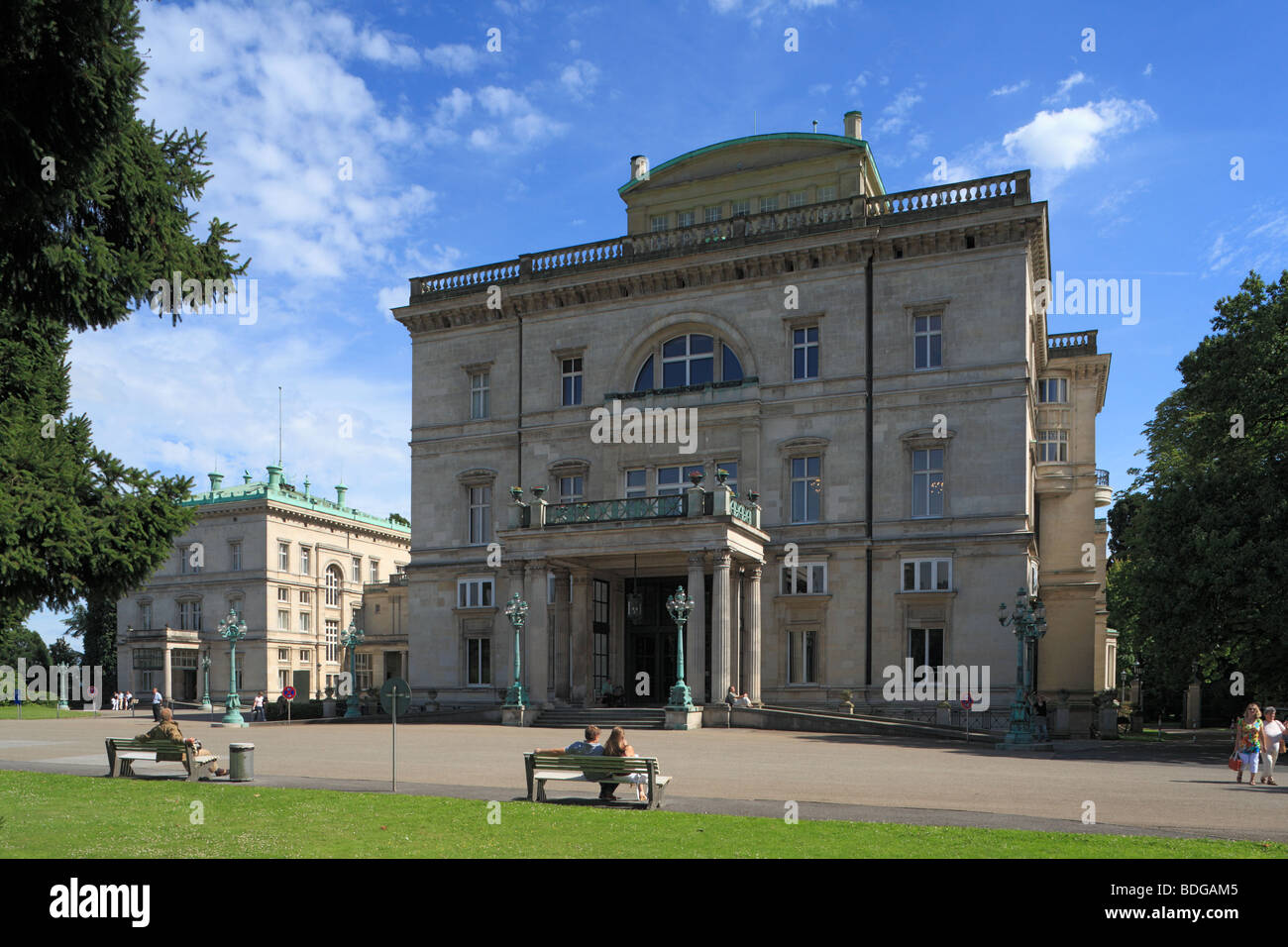 D-Essen, Ruhrgebiet, NRW, D-Essen-Bredeney, Friedrich Alfred Krupp, Villa Huegel, Wohnsitz der Familie Krupp, Familiensitz, Familie von industriellen, Vertretung von der Firma Krupp, Sitz der kulturellen Stiftung Ruhr Museum, Kr Stockfoto