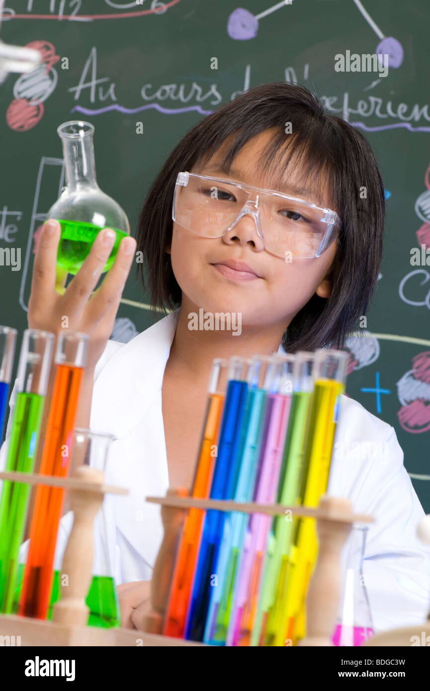 CHEMIE-UNTERRICHT Stockfoto