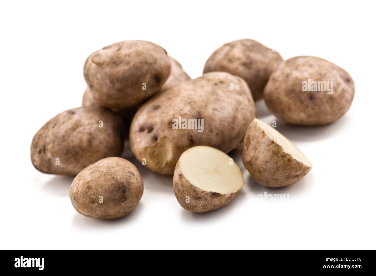 Kartoffel, isoliert auf weiss Stockfoto