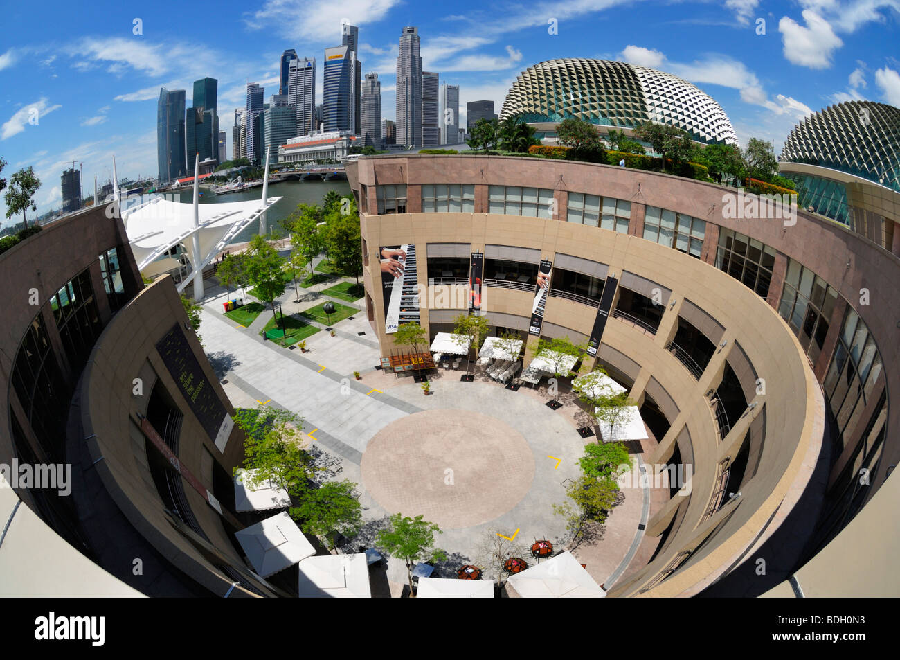 Die Esplanade - Theater an der Bucht, Singapore SIN Stockfoto