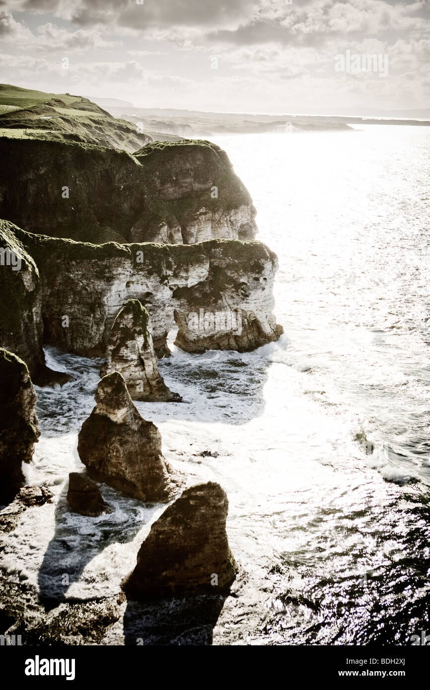 Küste von North Antrim, Nordirland Stockfoto