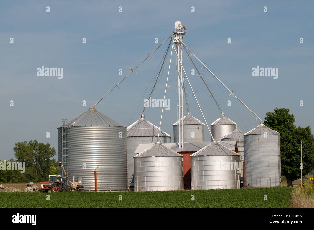 Korn-Lagerplätze in Ohio Stockfoto