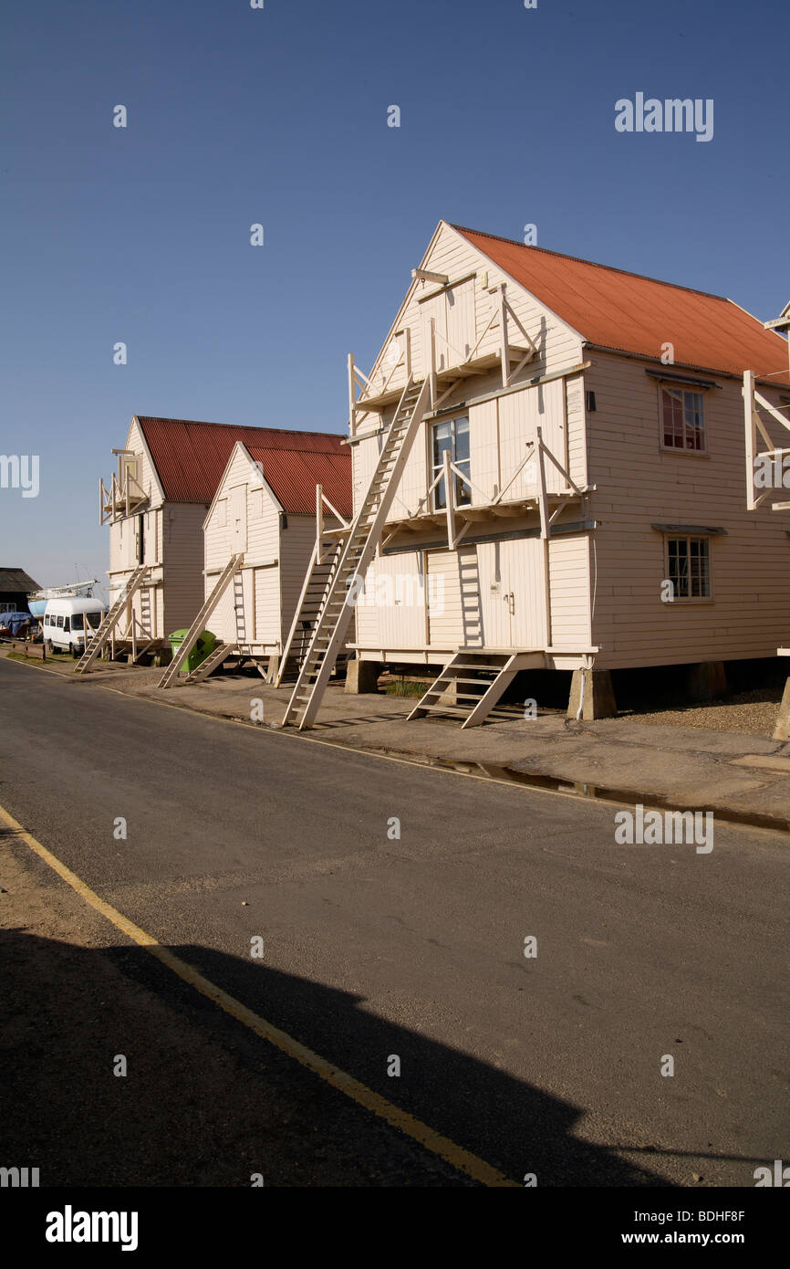 Segel Trocknung vergossen hohen Leiter Zugang Carpenptry Tischlerei Stufenfalz Holz Holz alte England Tradition traditionelle Stockfoto