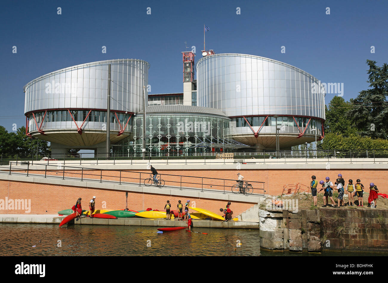 Europäischen Gerichtshof der Menschenrechte, Straßburg, Frankreich Stockfoto