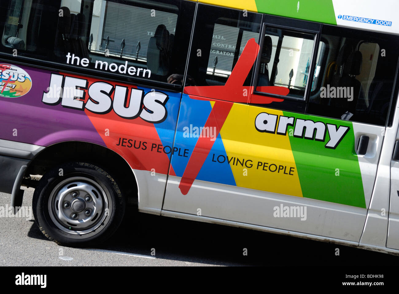 Jesus Army UK evangelische christliche Organisation Logo auf einem van Stockfoto