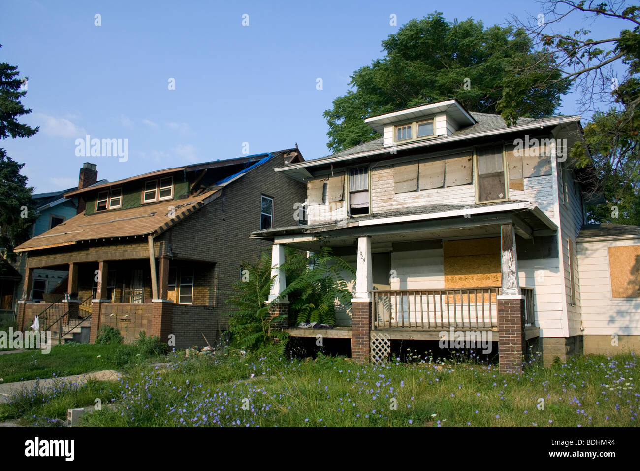 Verlassene wohnungen Flint, Michigan, USA, durch Dembinsky Foto Assoc Stockfoto