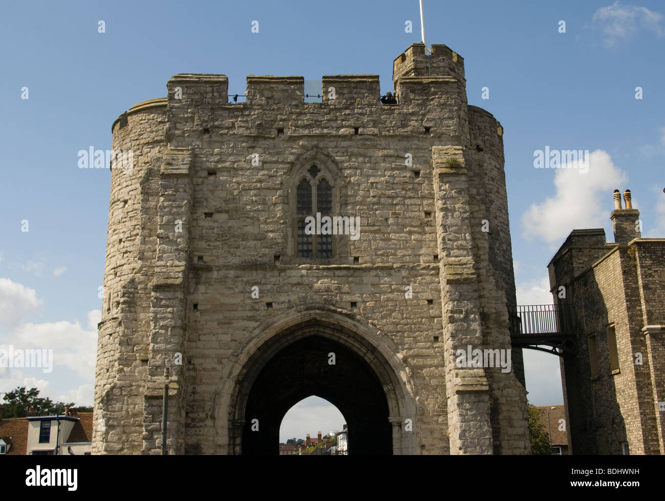 Der West Gate Canterbury Kent England Uk Stockfoto