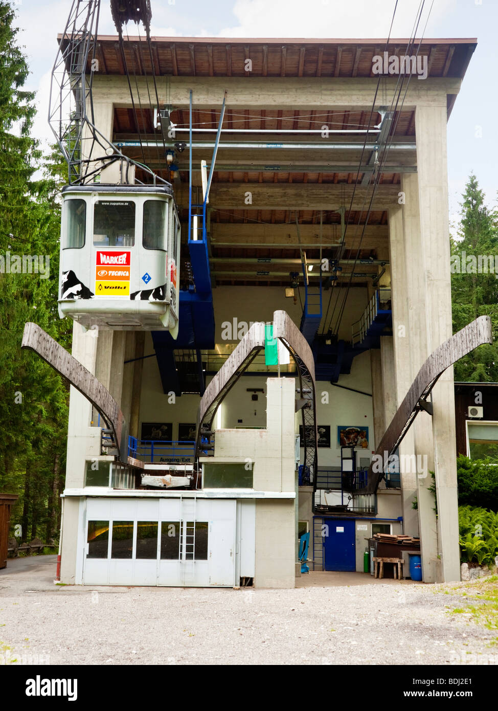 Zugspitze Cable Car Station, Bayerische Alpen, Deutschland, Europa Stockfoto