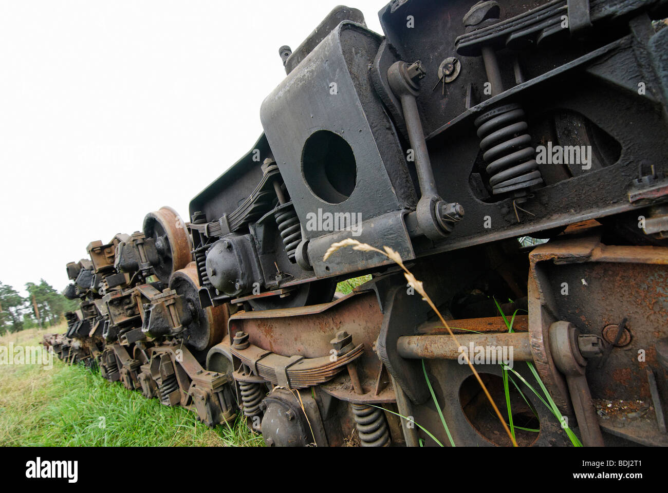 Eisenbahn-Radpaare Stockfoto