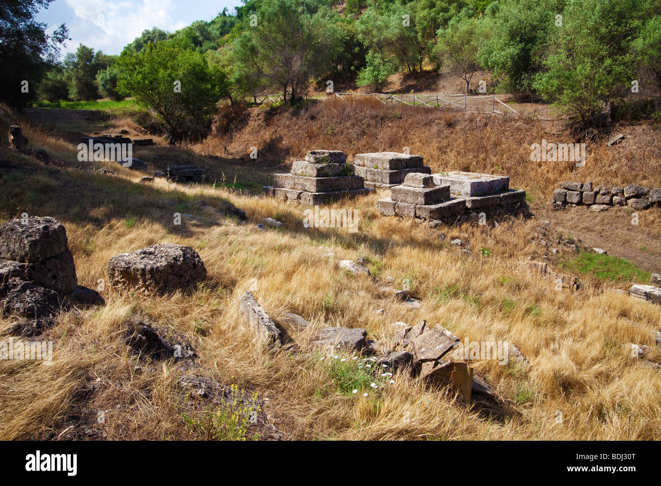 Leontinoi, monumentale griechische Grab - Sizilien Stockfoto