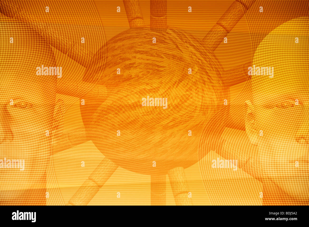 Männlichen Figuren und abstrakte Form. 3D Digital erstellten futuristische Darstellung. Stockfoto