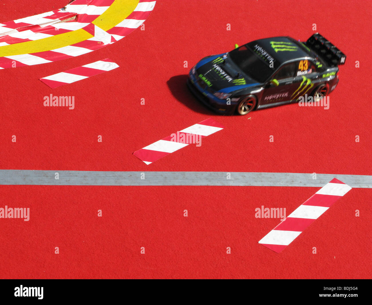 Mini Auto Track Rennstrecke im freien Stockfoto