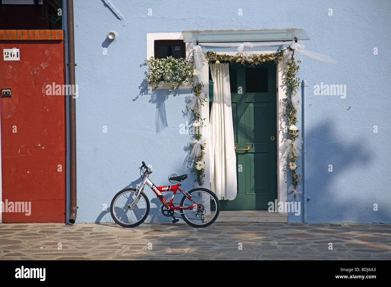 Bunte Häuser, Burano, Italien Stockfoto