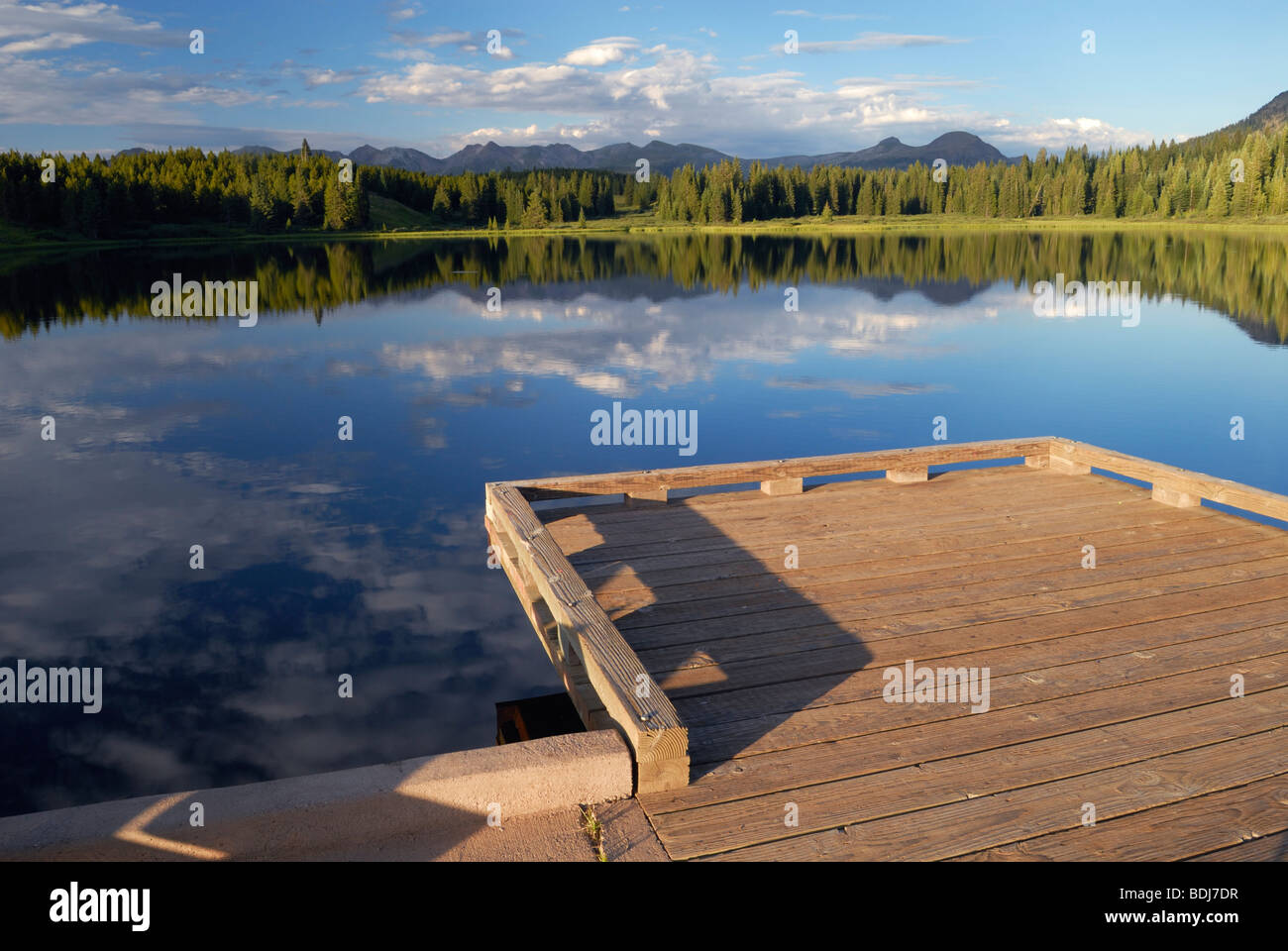 Abend-Reflexionen an Andreas See in Colorado Rocky Mountains Stockfoto