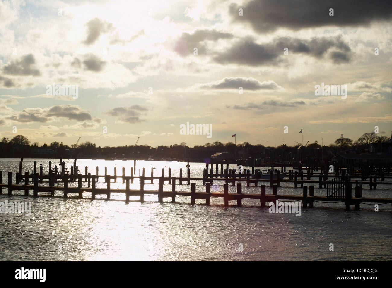 Pier, Edgartown, Martha's Vineyard, Massachusetts, USA Stockfoto