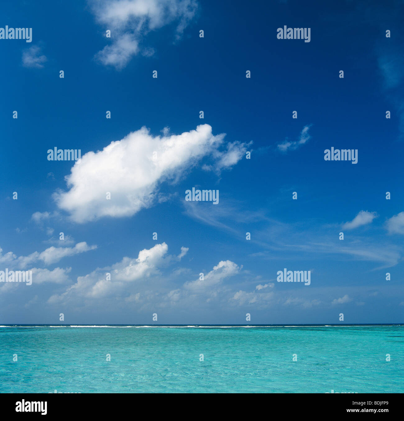 Tropical Seascape, Meer und Himmel Stockfoto