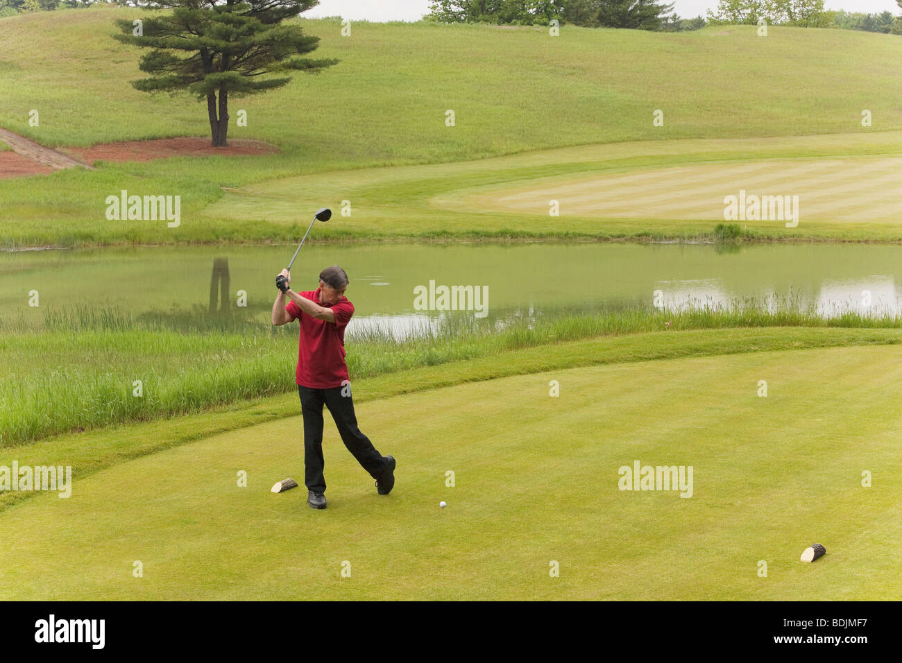 Man spielt Golf Stockfoto