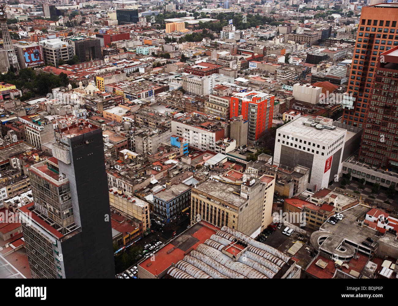 Luftaufnahme der Innenstadt von Mexiko-Stadt, Mexiko Stockfoto