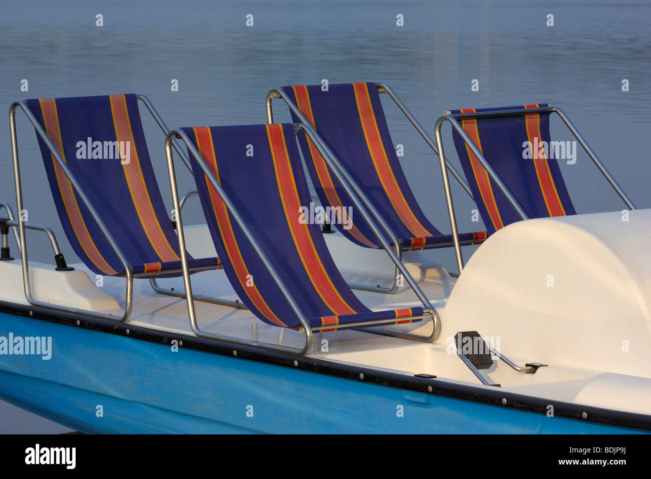 Tretboot auf dem See, Allgäu, Bayern, Deutschland Stockfoto