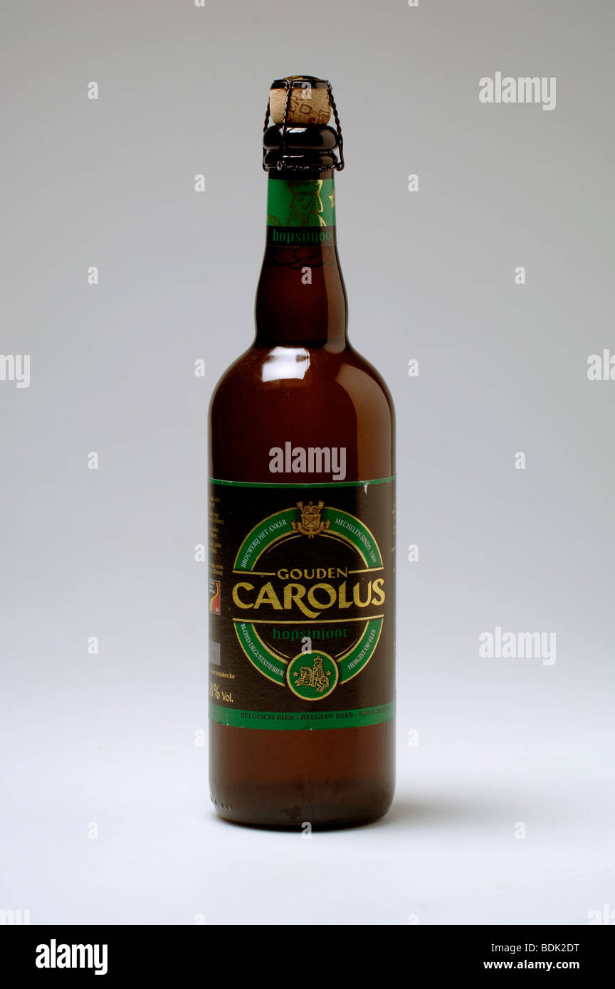 750ml Flasche Gouden Carolus belgisches Bier. Stockfoto