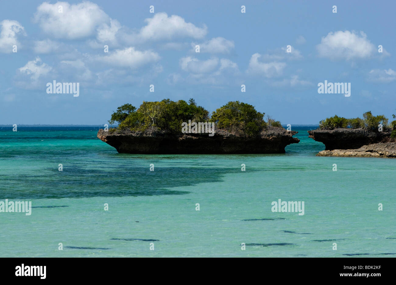 Blaues Meer in Sansibar Stockfoto