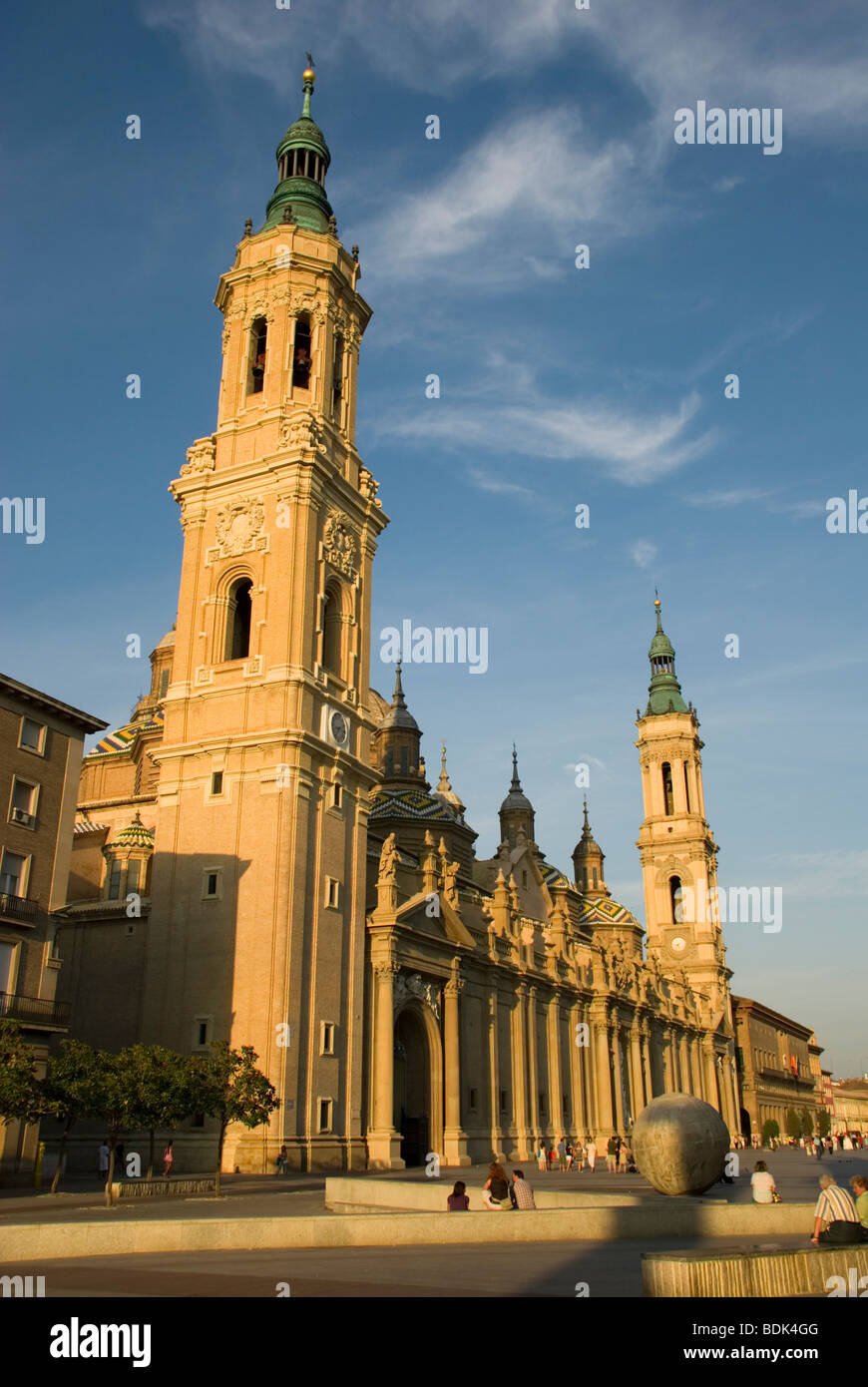 Basilika de Pilar in Saragossa, Spanien Stockfoto