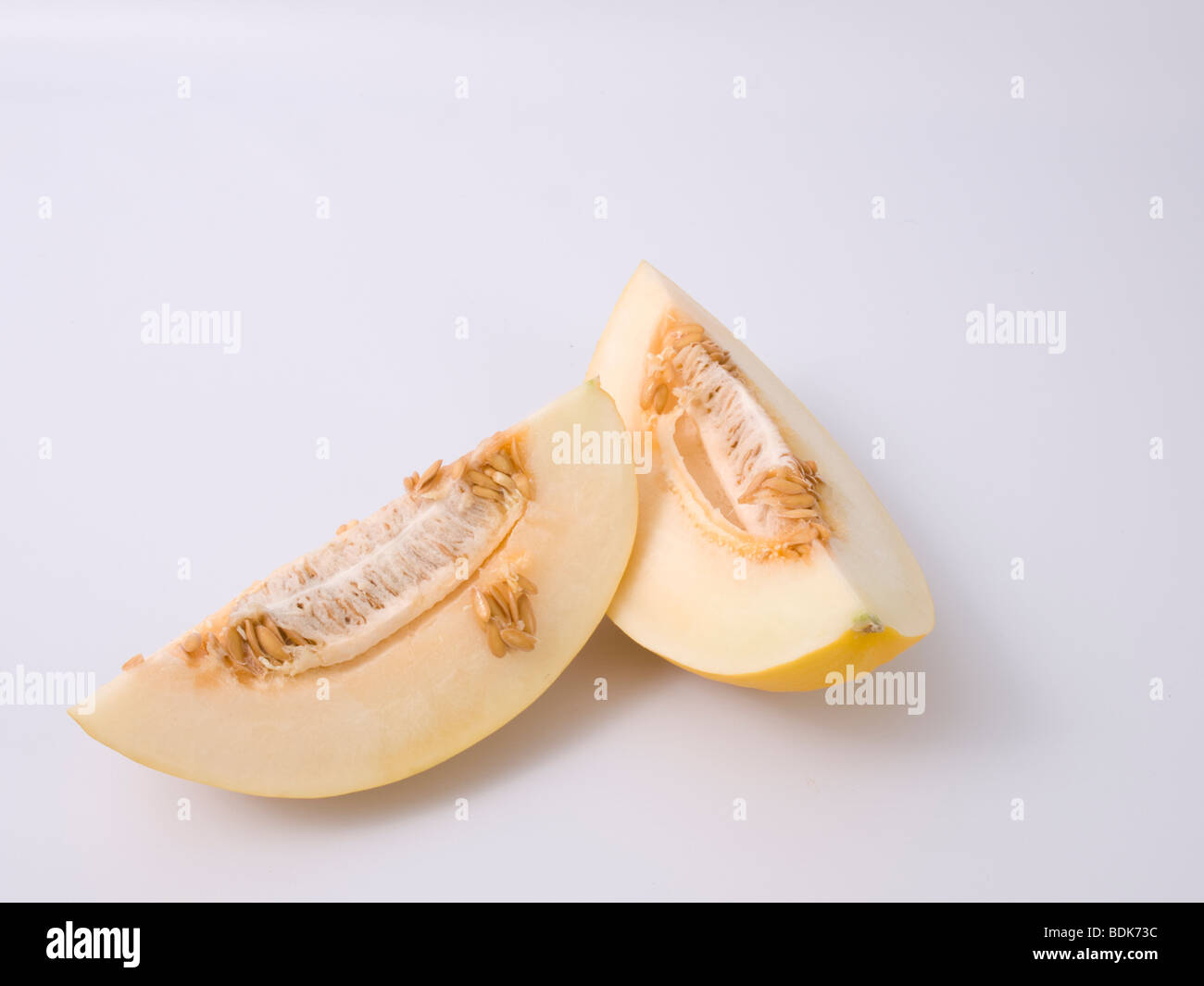 Melone, in Scheiben geschnitten offen Stockfoto