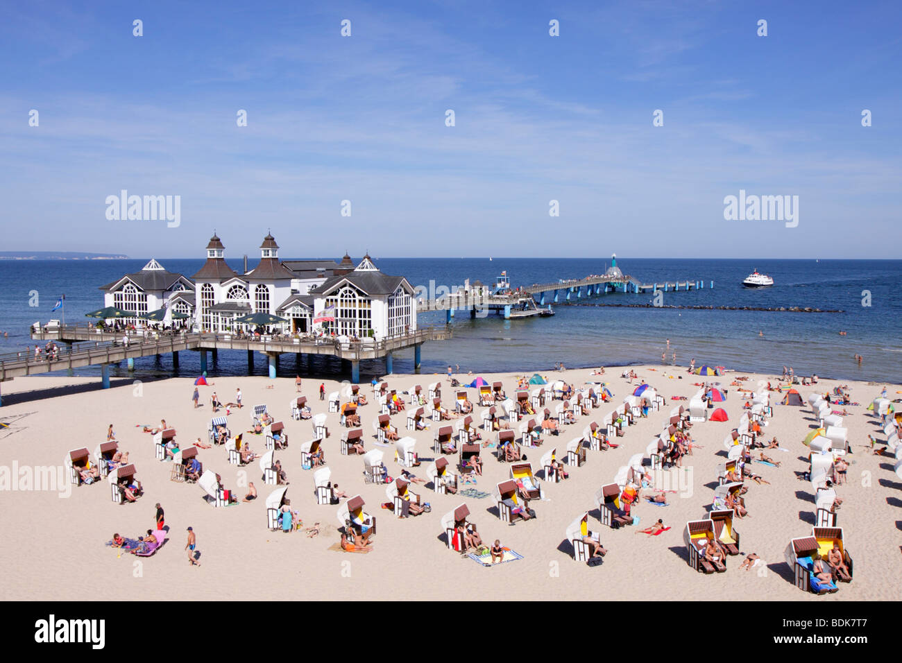 Sellin Rügen Insel, Pier, Norddeutschland, Ostseeküste Stockfoto